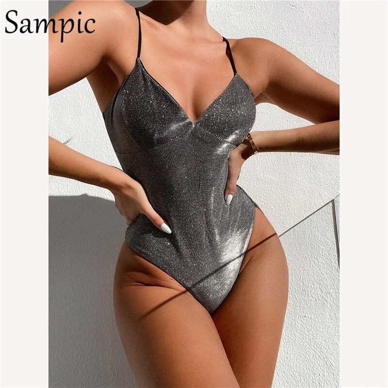 Sampic Sexy Beach Summer Bikini Set Swimsuit Women 2021 Swimwear Female Push up Swimming for Biquini Bathing Suit