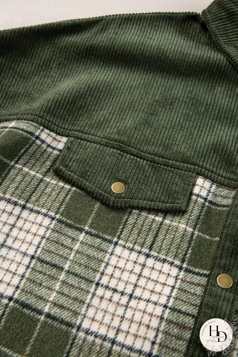 Plaid Zip-Up Hooded Coat with Pockets