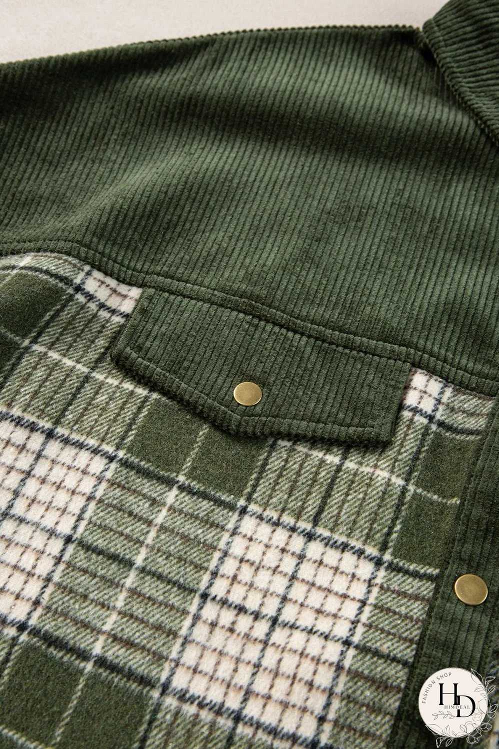 Plaid Zip-Up Hooded Coat with Pockets