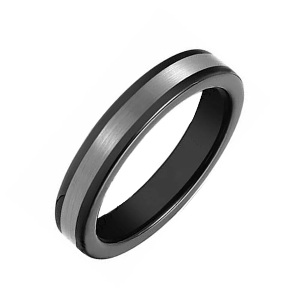 4MM 6MM 8MM Classic Black Tungsten Couple Brushed Matte Engagement Wedding Bands