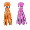 2Pcs Octopus Dog Toy No Stuffing Squeaky Plush Puzzle Toy Interactive Chew Toy