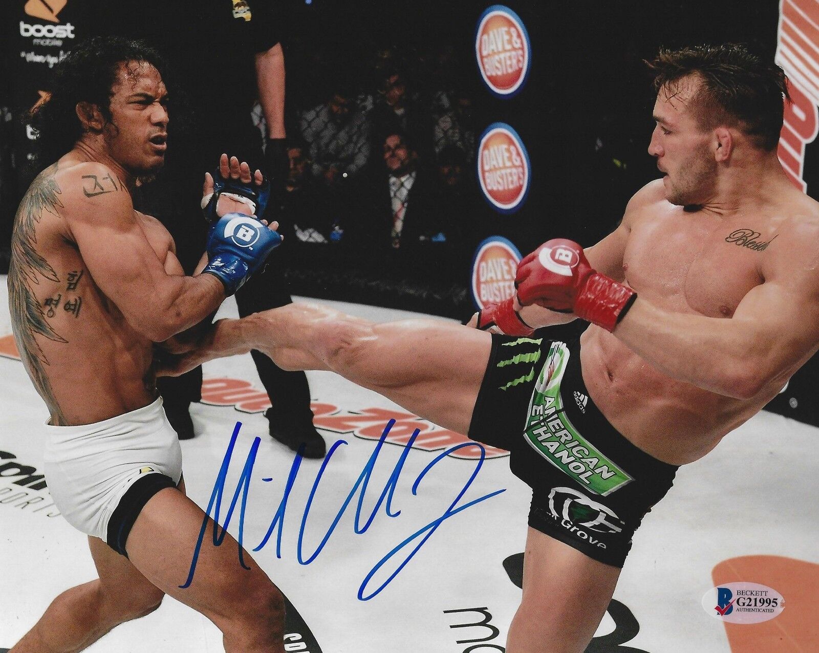 Michael Chandler Signed 8x10 Photo Poster painting BAS Beckett COA Bellator Picture Autograph 95