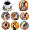 6Pcs/set Diamond Painting Wooden Duck Coaster Cup Cushion With Holder