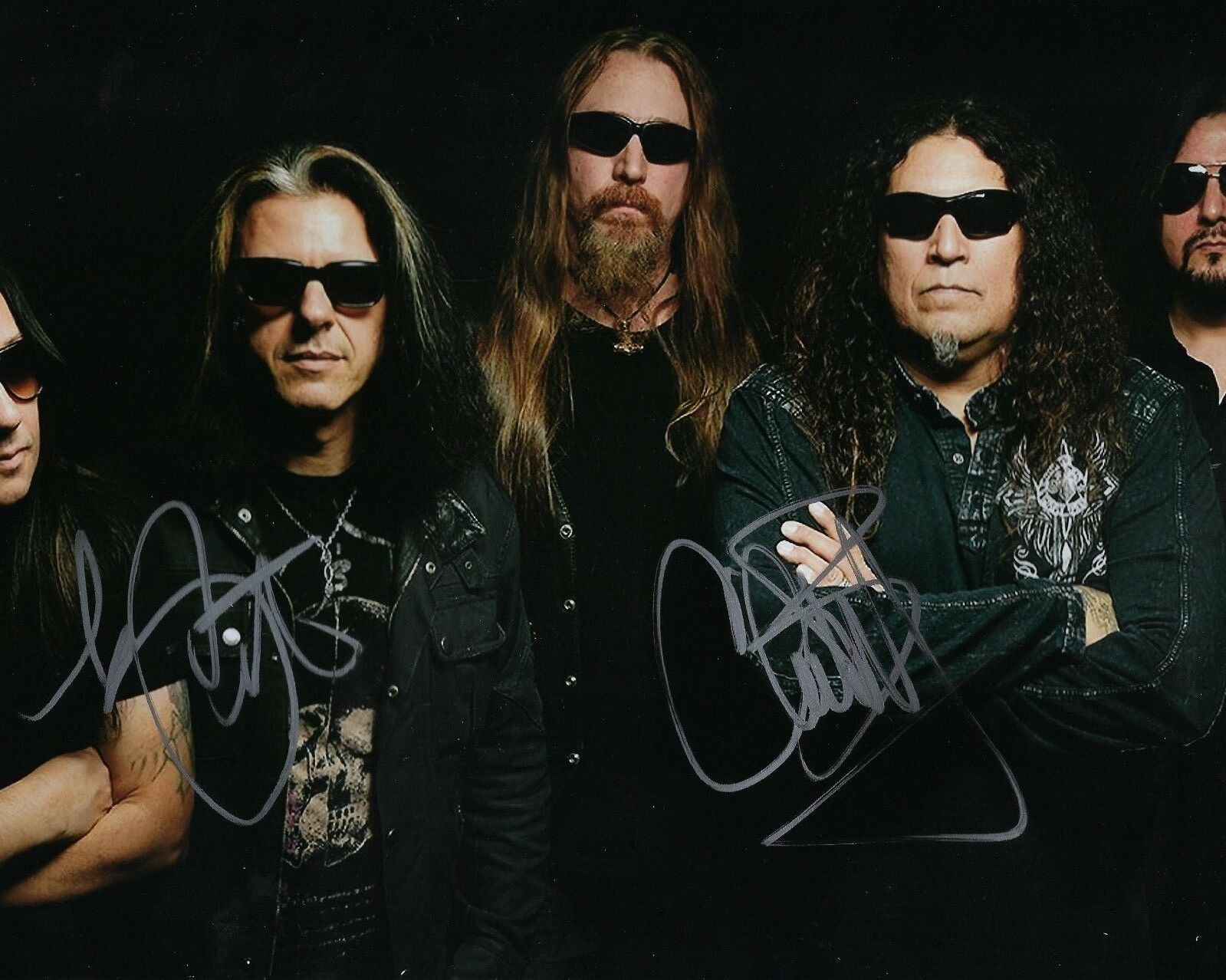 GFA Chuck Billy & Eric Peterson * TESTAMENT * Band Signed 8x10 Photo Poster painting PROOF C COA