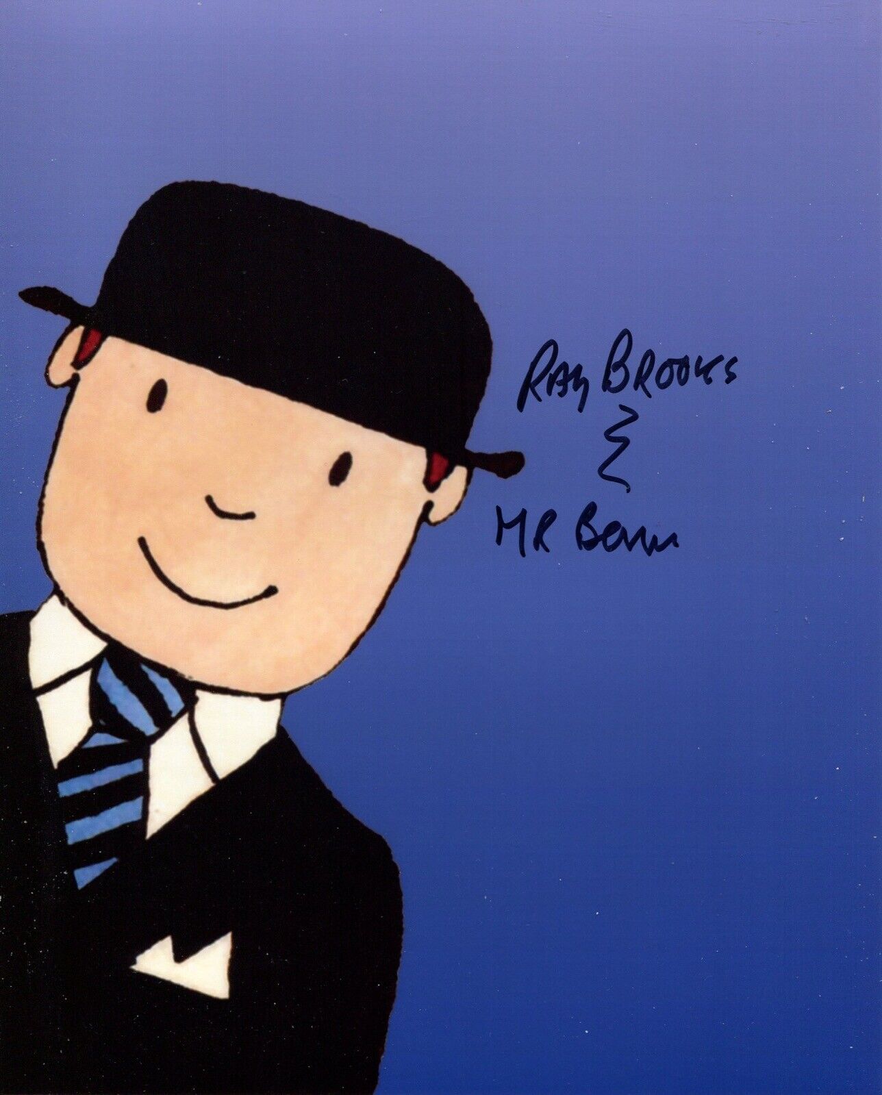 Children’s TV series MR BENN narrator Ray Brooks signed Photo Poster painting No8 WITH PROOF!