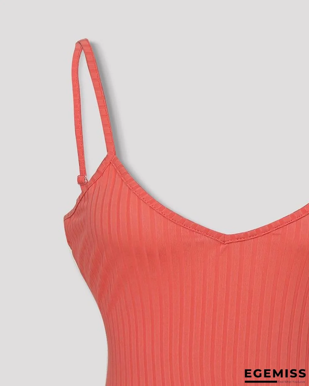 Spaghetti Strap V-Neck Bodycon Dress | EGEMISS