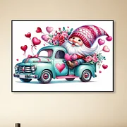 Diamond Painting - Full Round - Valentine's Day Float Gnome (40*30CM)