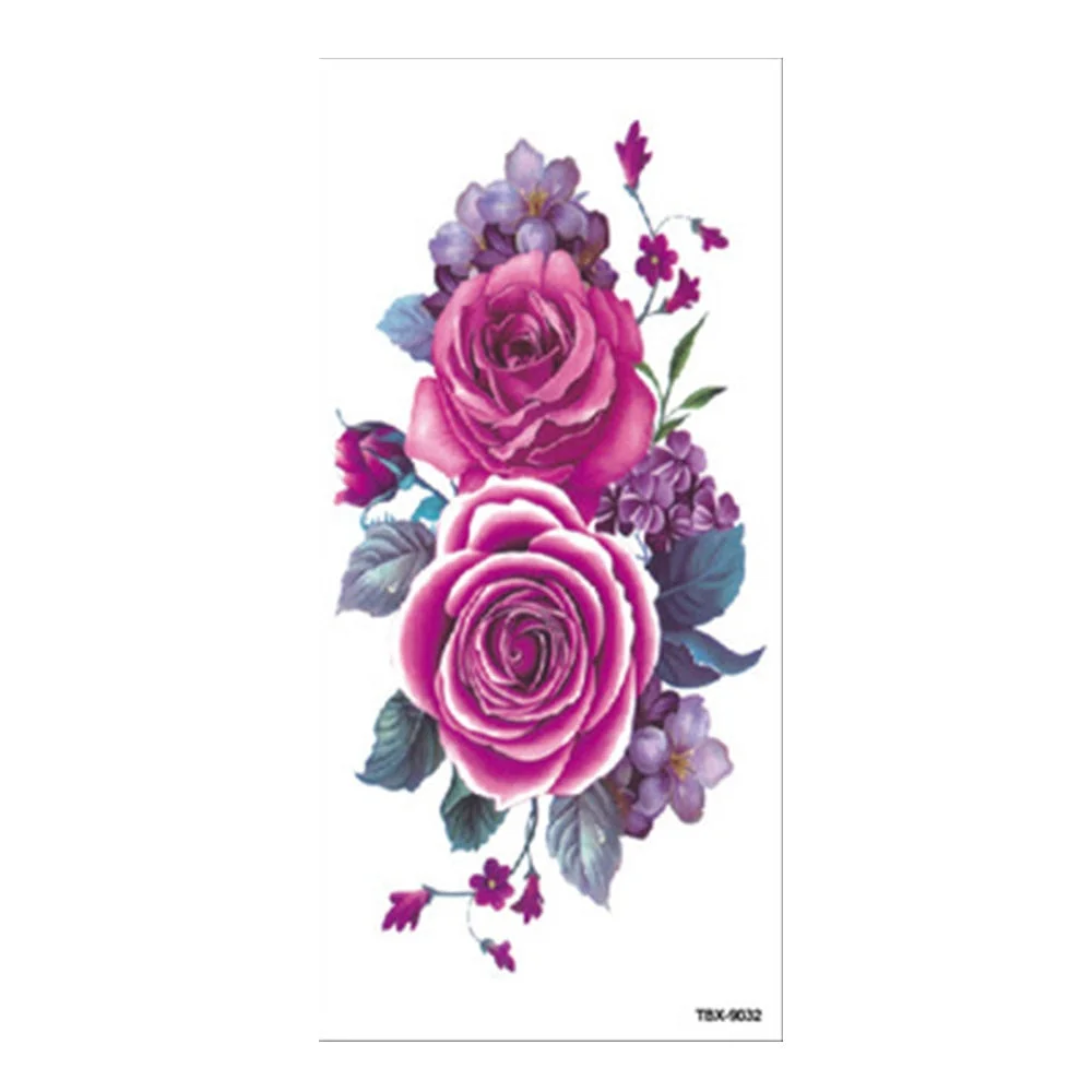 Beauty 1 Pcs Make Up Fake Temporary Tattoos Stickers Rose Flowers Arm Shoulder Tattoo Waterproof Women Big Flash Tattoo On Body