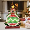 DIY Christmas 25 Days Countdown Diamond Painting Tabletop Ornaments Kit  Crystal Art Craft Decoration Wooden for Living Room Home Office Decoration