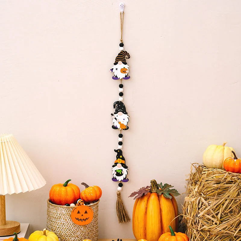 Halloween Hanging Tag Home Party Ghost Festival Decoration Bead String Hanging