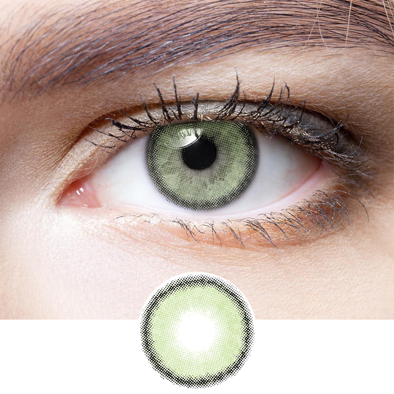 contact lens light green