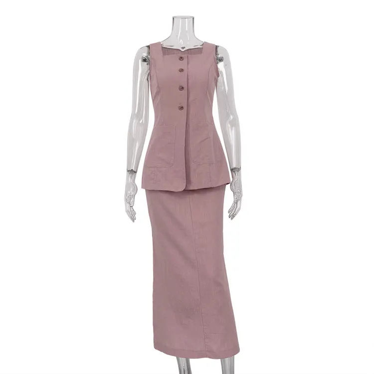Churchf Churchf New Fashion Sleeveless Vest Vest Skirt Suit Summer Two Sets Of Advanced Sense