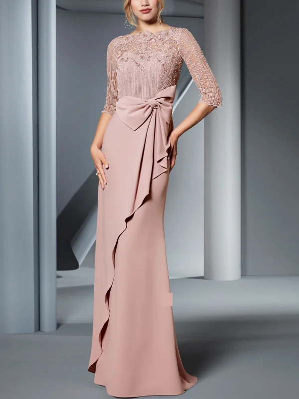 Solid lace maxi dress