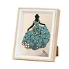 Kits d&rsquo;art partiel color&eacute;s en forme sp&eacute;ciale 5d DIY avec diamants &agrave; points avec cadre en bois, peintures de diamants, art de pierres pr&eacute;cieuses 17x22cm pour adultes, d&eacute;butants, d&eacute;coration int&eacute;rieure