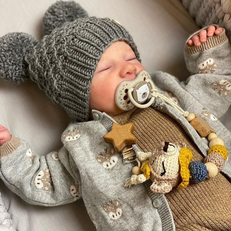  20'' Truly Look Real Sleeping Baby Doll Boy Named Claire with Bottle and Pacifier Real Newborn Dolls with Heartbeat & Sound - Reborndollsshop®-Reborndollsshop®