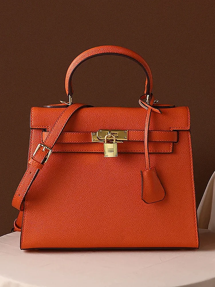 Miseyes Lychee Pattern Cowhide All-match Women's Handbag Shoulder With Strap Crossbody