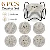 [Upgrade]6pcs/set DIY Diamond Painting Waterproof Case Classic Animal Pearl Art Coaster Gift Decor Set