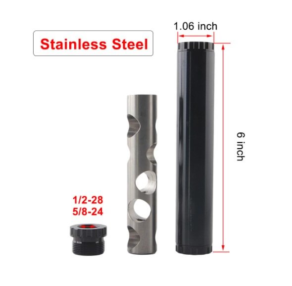 OD 1.06 L 6 Aluminum stainless steel single baffle kits For NaPa Car fuel filter solvent traps