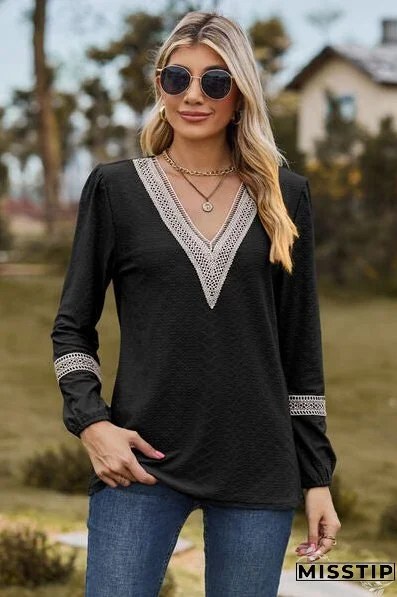V-Neck Long Sleeve T-Shirt