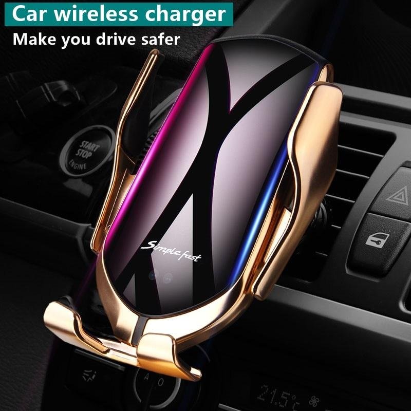 Smart Sensor Automatic Clamping Car Wireless Charger Stand Air Outlet