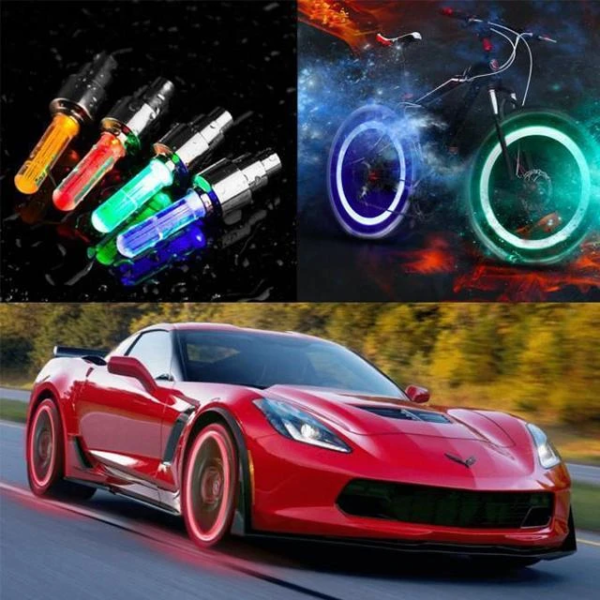 Premium LED Valve Caps For Wheels (4/12Pcs)