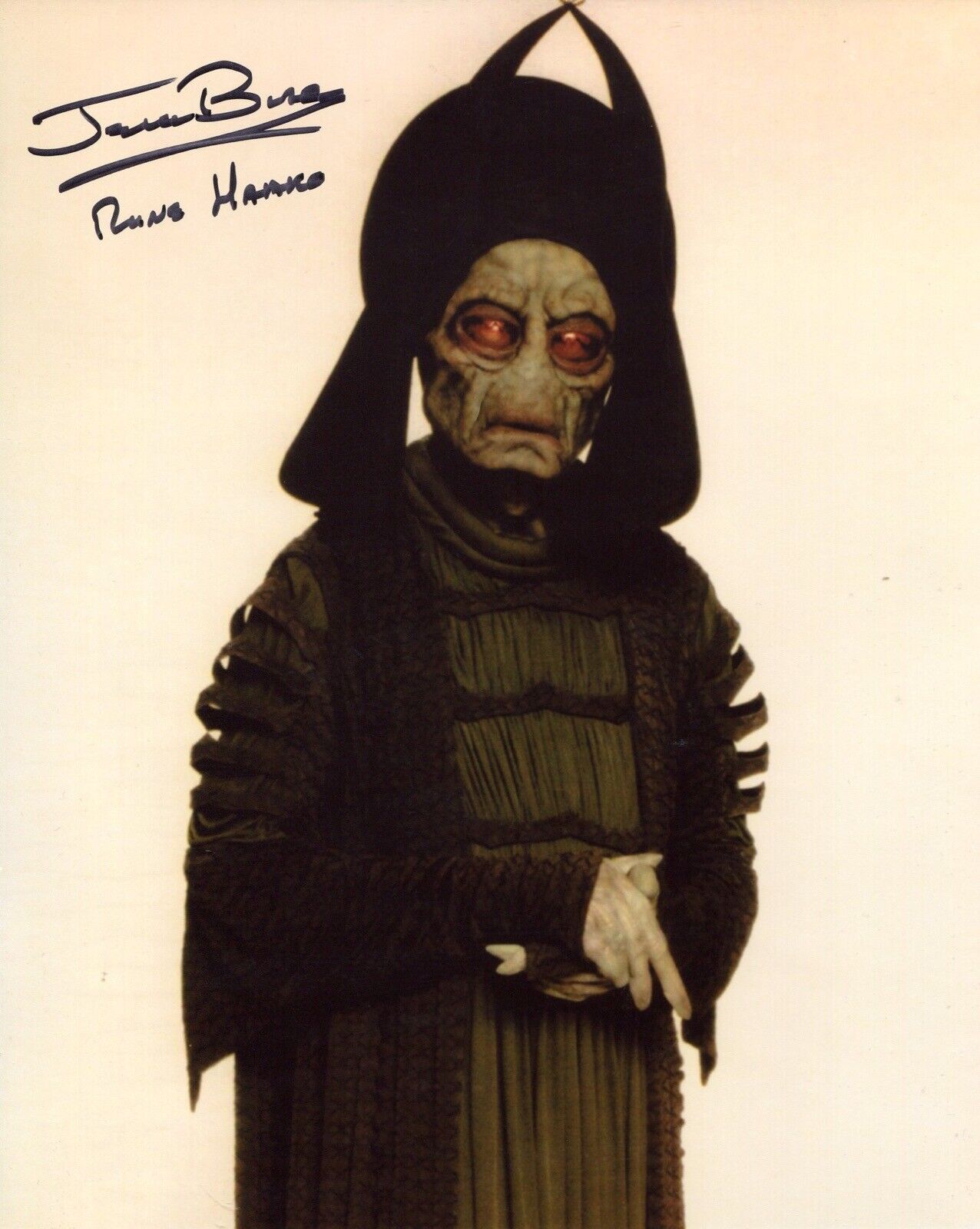 Star Wars Photo Poster painting signed by Jerome Blake as Rune Hakko IMAGE No2