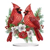 5D DIY Diamond Painting Special Shape Desk Ornament Cardinal Bird Decor Kit