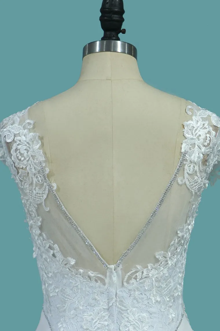 Long Sleeves Appliques Button Floor-Length Mermaid Wedding Dress WD151