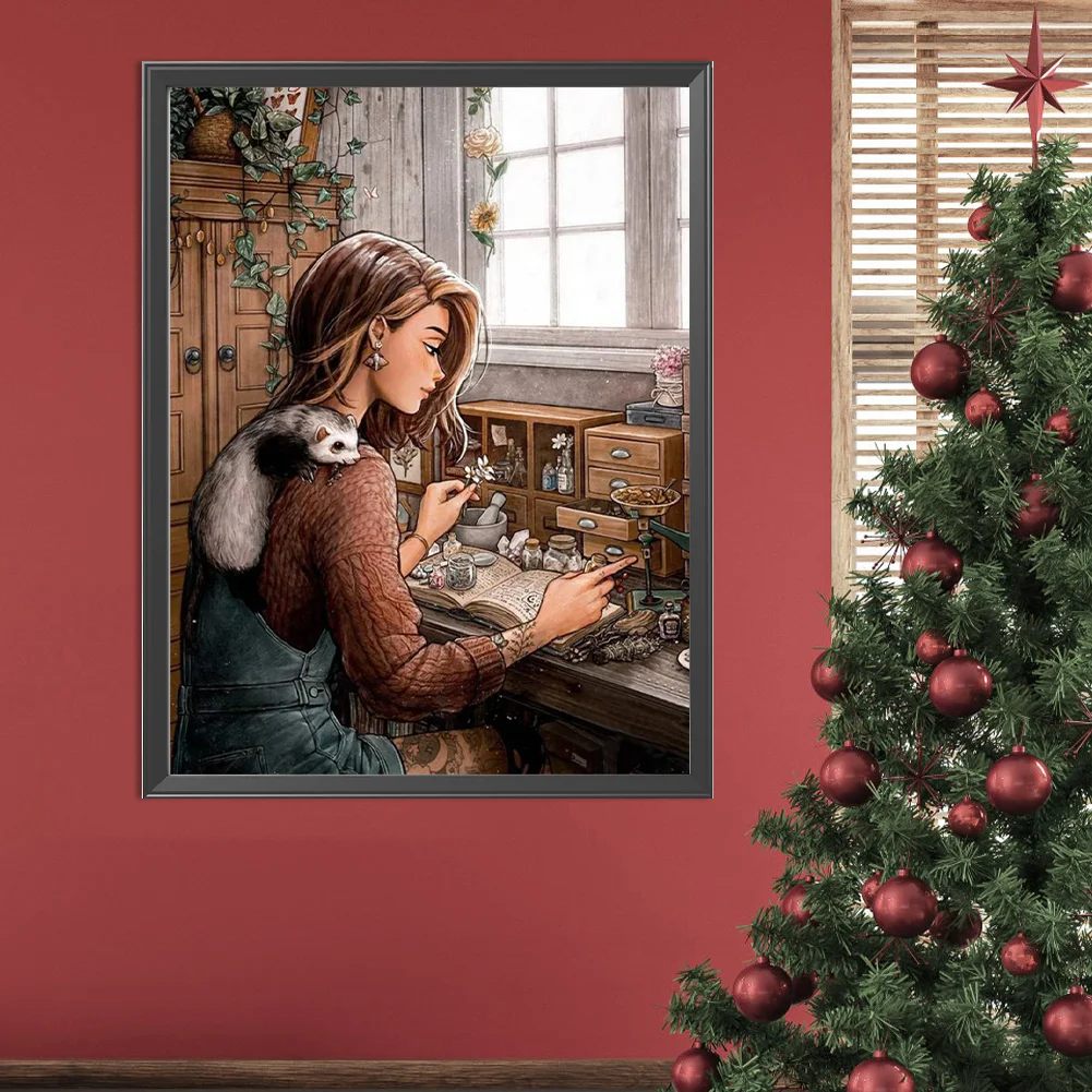 Diamond Painting - Full Round Drill - Girl(Canvas|50*60cm)