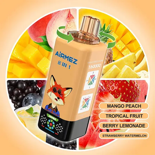 bulk all in one disposable vapes Airmez Fox 160000 Puffs 8-in-1 Vape How TO Fix Auto newprokit Flavor:Big Bangin