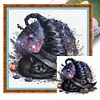 Witch Hat Cat-11CT Stamped Cross Stitch 40*40cm