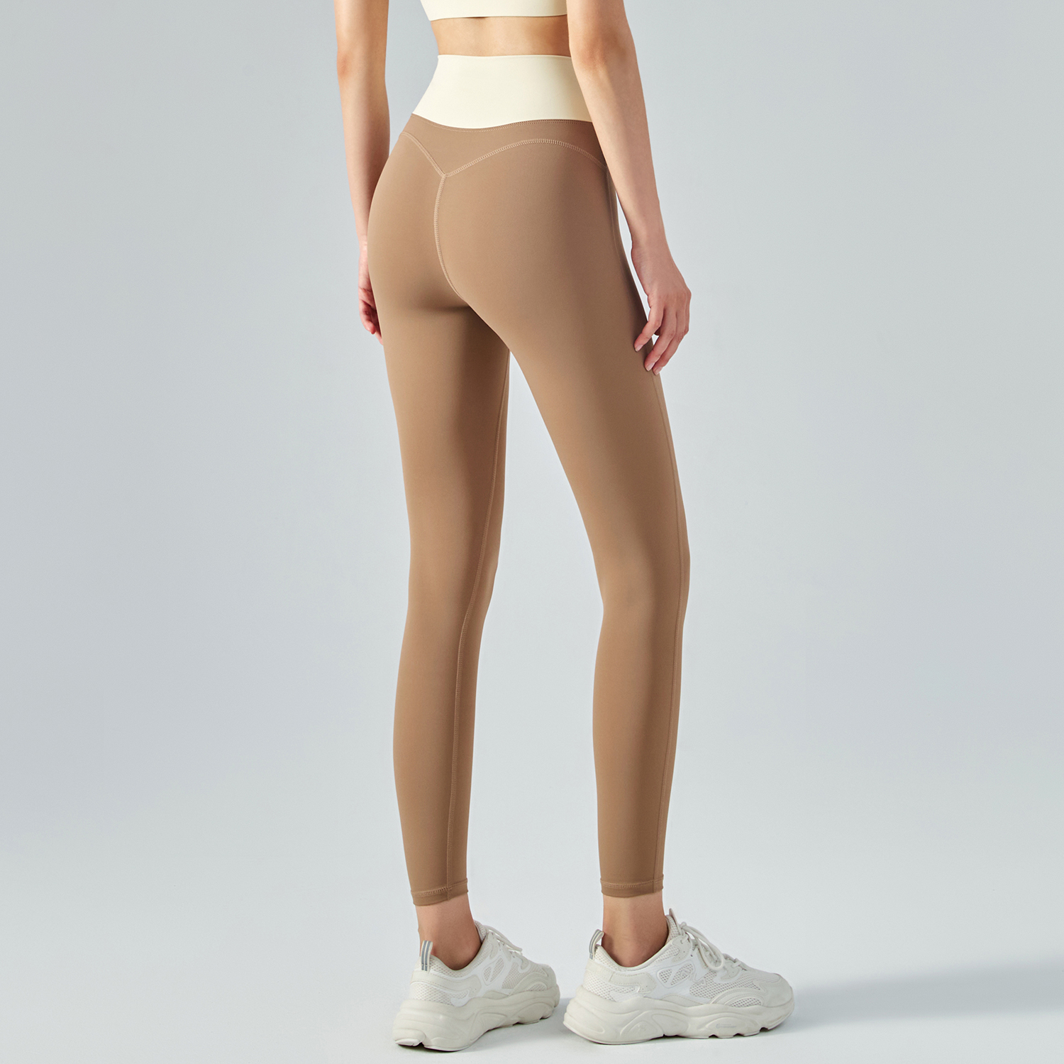 Buy Cocoa different colors and types of widened high waist butt lifting slim fitting naked feeling high rise squat proof gym yoga leggings with tummy control on Hergymclothing