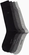 Calvin Klein Men's Dress Socks - Cotton Blend Crew Socks: Patterns and Solids (4 Pack)