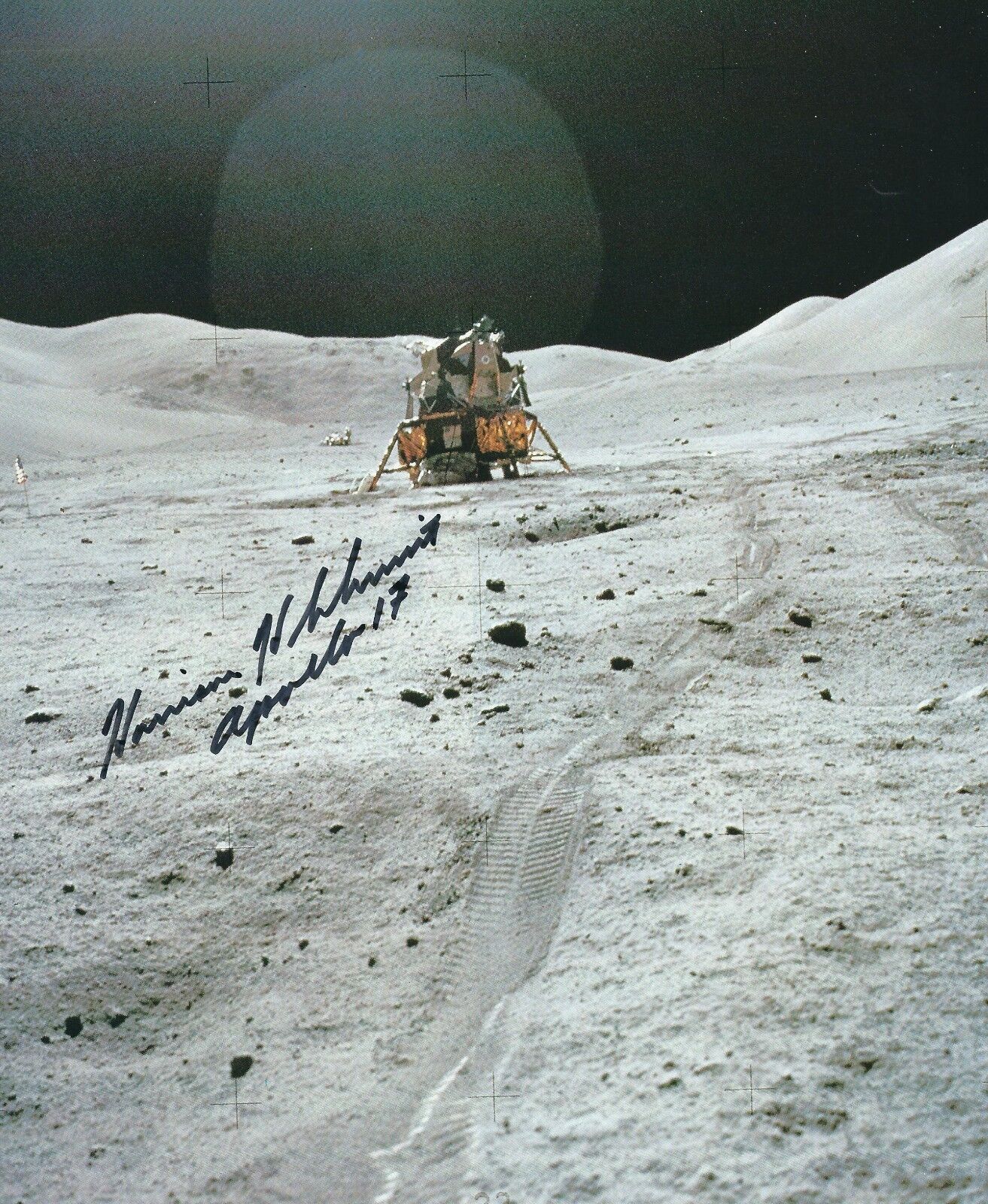 HARRISON SCHMITT APOLLO 17 SIGNED 10x8 MAGAZINE Photo Poster painting - UACC RD AUTOGRAPH