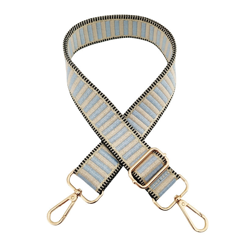 Polyester Cotton Color Block Bag Strap