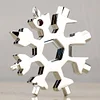 3PCS18-in-1 Snowflake keychain Multi-Tool Screwdriver, Stainless Steel Die Casting 18-1 Multitool Snow Tool 