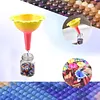Gradient Color Diamond Painting Organizer Funnel Morning Glory Design Portable Drill Funnel for DIY Craft Easy Transfer Tools (Style B)