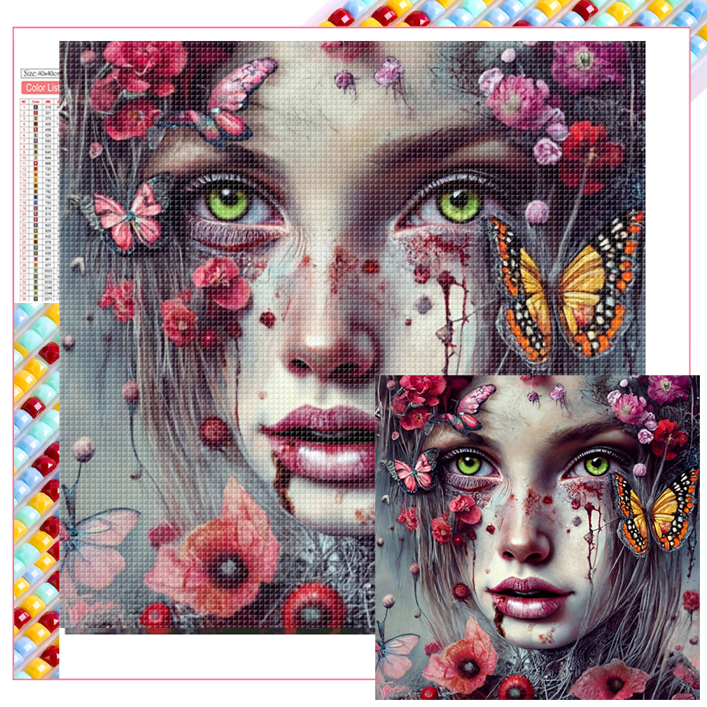 Poppy Girl 40*40cm(picture) full square drill diamond painting