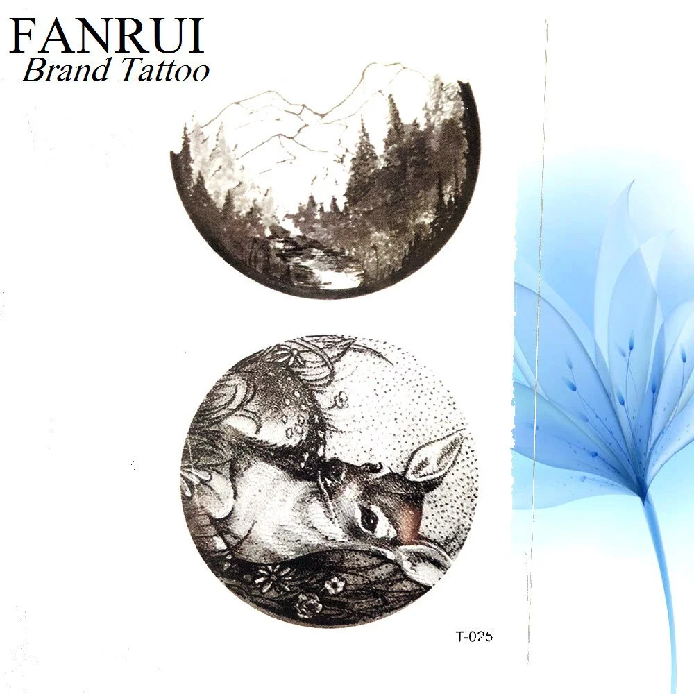 Chinese Black Dragon Temporary Tattoo Stickers Men Body Arm Art Painting Fake Tattoo Cloud Forest Tatto Tribal Boys Hands Chest