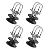 [US Local Warehouse] Pack of 4 Nylon Sliding Gate Rollers w/H-Shaped Wheel Groove Mini Nylon Track Wheel Roller Cantilevered Rail Fence Kit Sliding Hardware Kit for 4in Square Post 2in Fence Frame