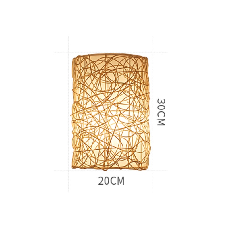 Rattan Wall Light Wicker Wall Pendant Lamps Boho Wall Sconce Light