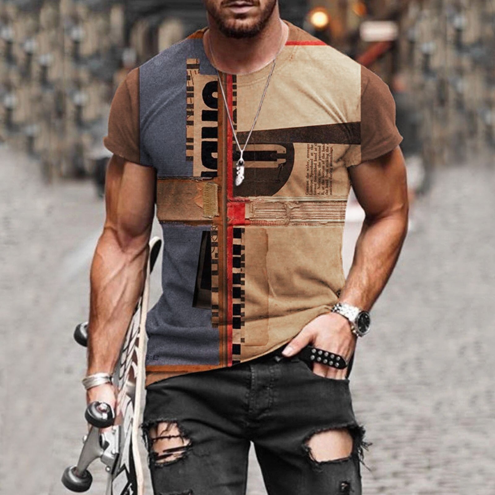 

Ethnic - 3D Printed Men T Shirt, Xxl, 501 Original