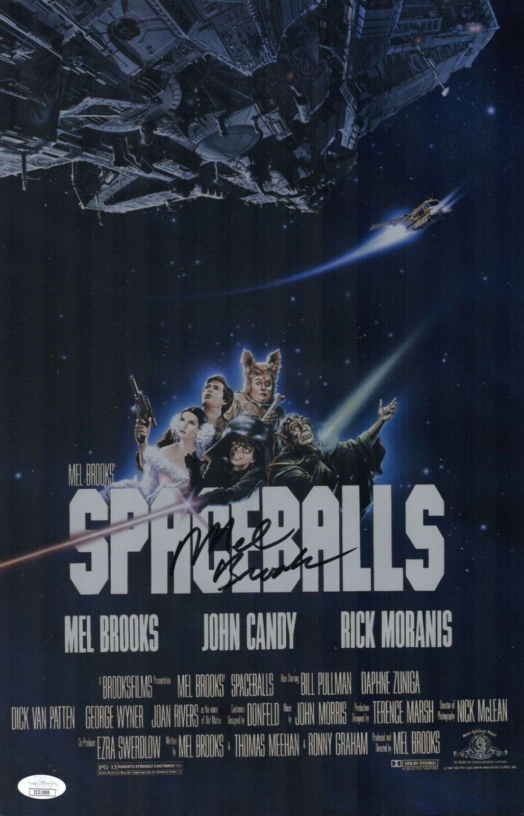 Mel Brooks Signed 11x17 SPACEBALLS Photo Poster painting IN PERSON Autograph JSA COA Cert