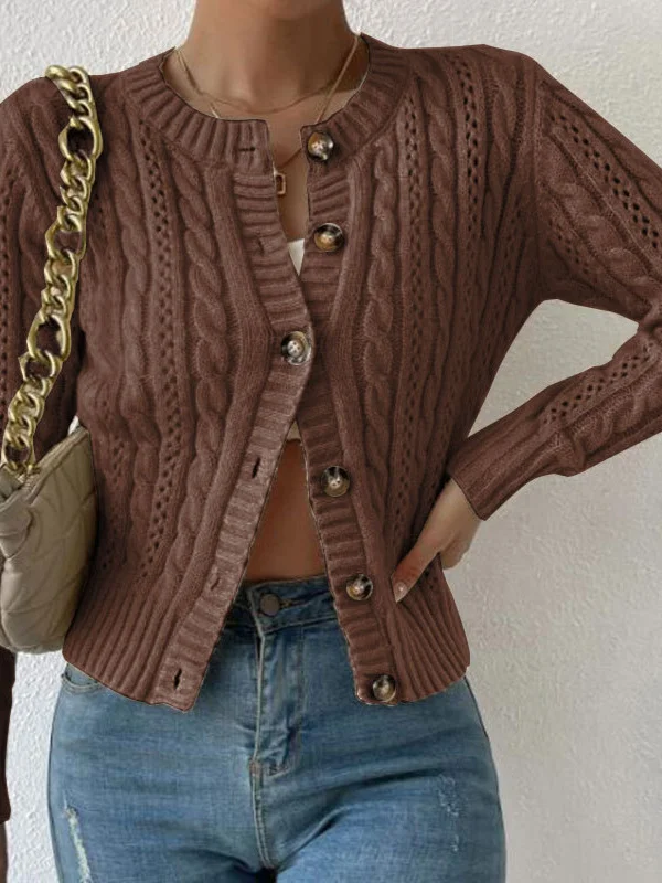 Athvotar Athvotar Autumn Sweater Women's Large Size Mahjong Collar Collar Cardigan Long-Sleeved Coat