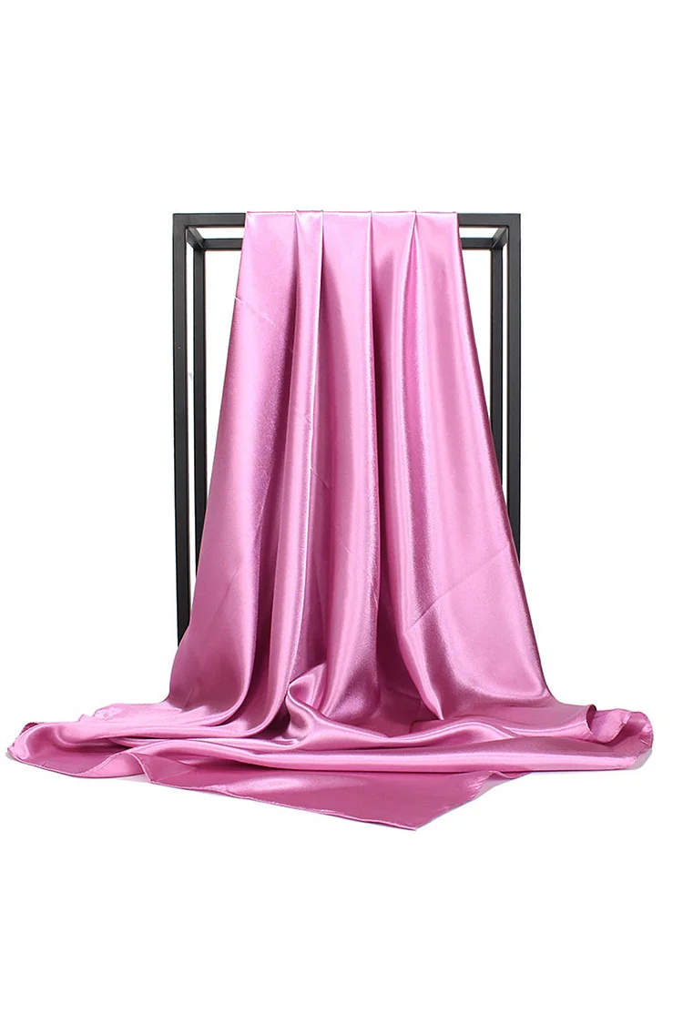 Casual Satin Solid Color Shawl Headscarf