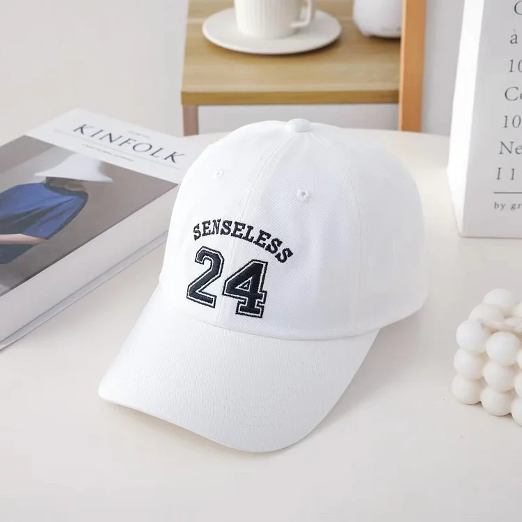 Adjustable 24 Number Embroidered Cotton Baseball Cap Men Women Gorras Peaked Cap Summer Sun Hat Peaked Sport Trucker Hat Hip Hop