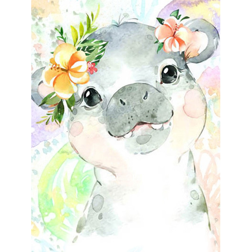 

Cartoon Pig With Flower - Round Drill Diamond Painting - 30*40CM, 501 Original