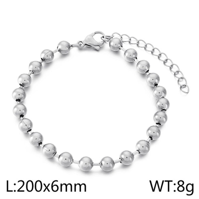 Basic Solid Color Titanium Steel 18K Gold Plated Bracelets In Bulk