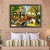 Bamboo Hut-9CT Stamped Cross Stitch Bead Embroidery 60*45cm tapestrymarket