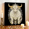 DIY Pearl Painting Cow for Home Wall Decor with Frame(30x30cm)
